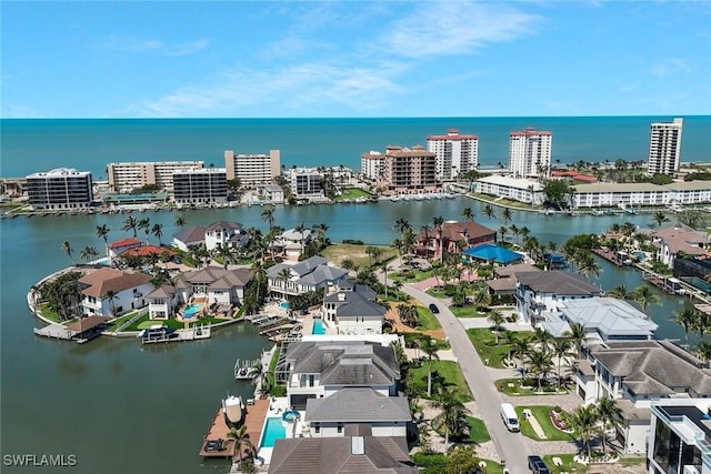 152 Conners Ave, Naples, FL 34108 - birds eye view of property with a water view