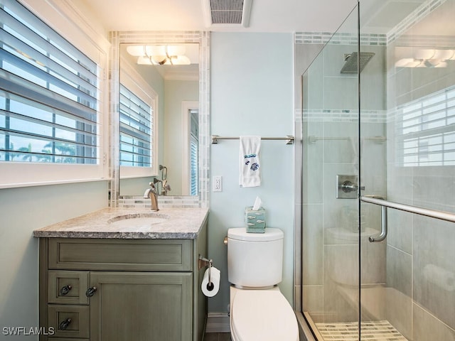 1255 Gulf Shore Blvd N Unit 3N, Naples, FL 34102 - full bath with a stall shower, toilet, and vanity