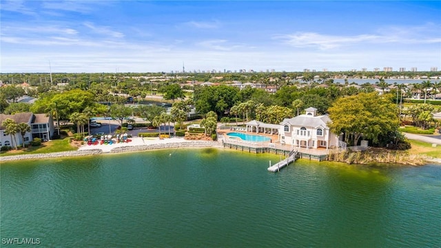 2651 Citrus Lake Dr Unit D203, Naples, FL 34109 - birds eye view of property featuring a water view
