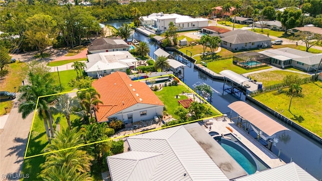 aerial view with a residential view