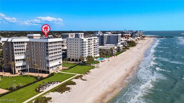 2901 Gulf Shore Blvd N Unit 803S, Naples, FL 34103 - drone / aerial view of unending shoreline and apartment complex