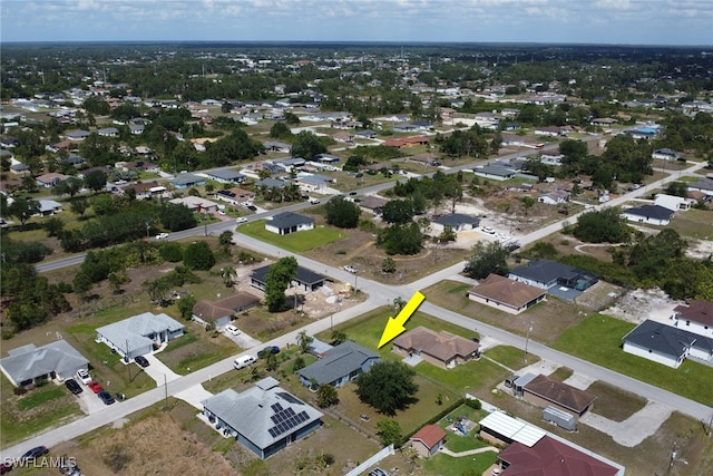 drone / aerial view with a residential view