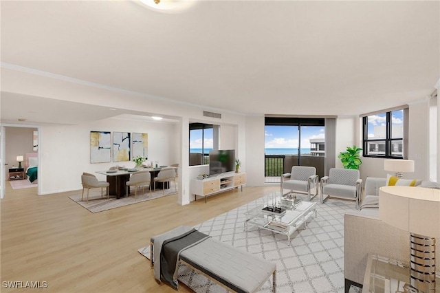 6001 Pelican Bay Blvd Unit 1506, Naples, FL 34108 - living area with light wood-style flooring