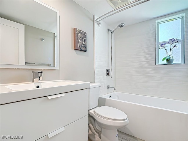 1320 Blue Point Ave Unit 2, Naples, FL 34102 - full bathroom featuring toilet, vanity, and shower / washtub combination