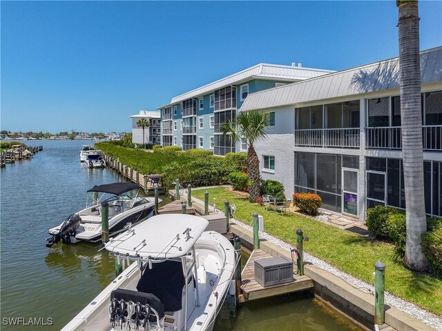1320 Blue Point Ave Unit 2, Naples, FL 34102 - dock with a water view
