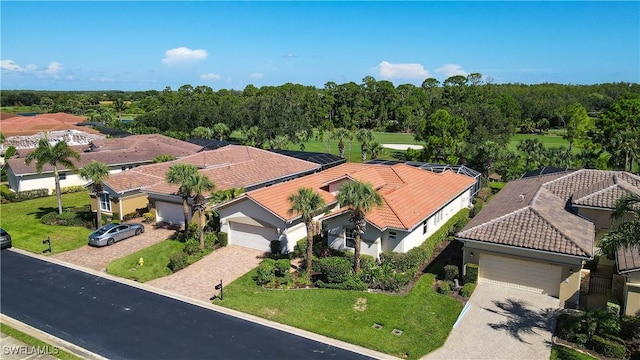 aerial view with a residential view