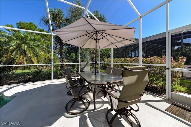 view of sunroom