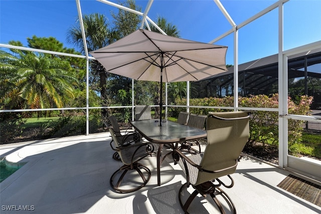 view of sunroom