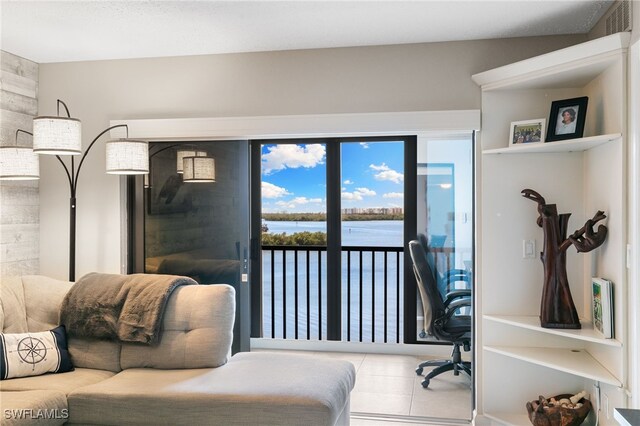 4835 Bonita Beach Rd Unit 407, Bonita Springs, FL 34135 - tiled office with a water view