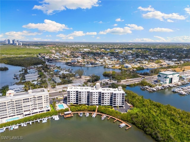 4835 Bonita Beach Rd Unit 407, Bonita Springs, FL 34135 - bird's eye view featuring a water view