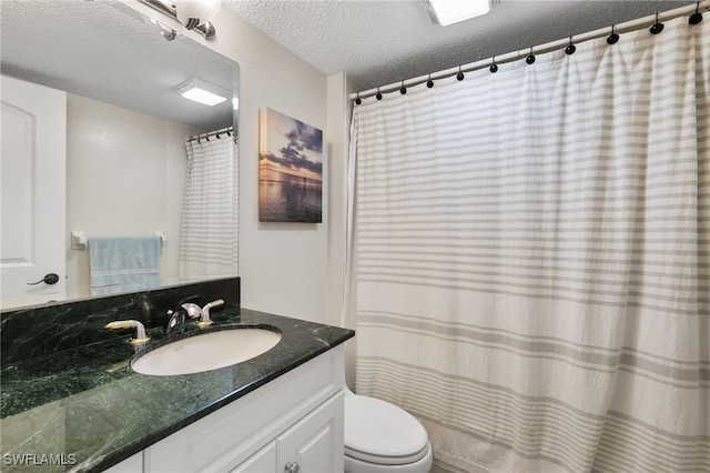 4835 Bonita Beach Rd Unit 407, Bonita Springs, FL 34135 - full bathroom featuring vanity, a textured ceiling, and toilet