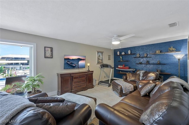 2135 SE 15th St, Cape Coral, FL 33990 - living area with ceiling fan and baseboards
