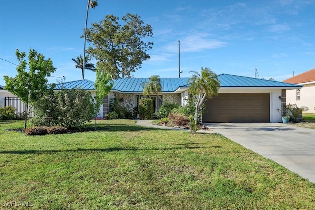 2135 SE 15th St, Cape Coral, FL 33990 - single story home with a standing seam roof, a garage, driveway, and a metal roof