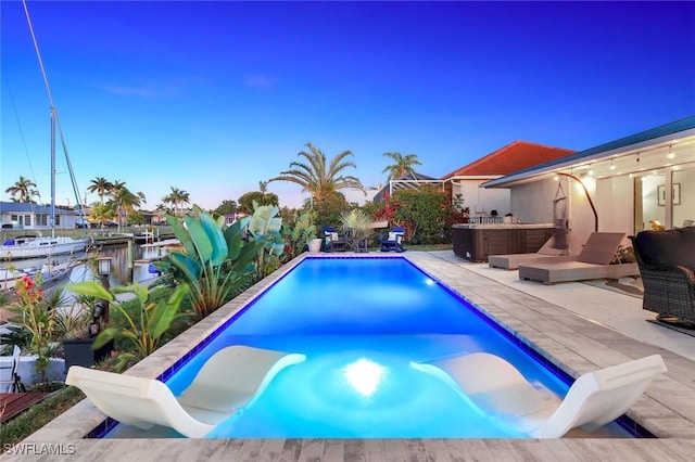 2135 SE 15th St, Cape Coral, FL 33990 - outdoor pool featuring a patio area and a water slide