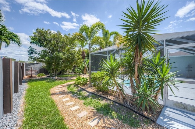 27375 Imperial Oaks Cir, Bonita Springs, FL 34135 - view of yard with glass enclosure