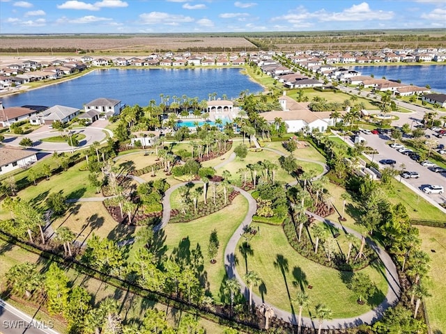 5448 Agostino Way, Ave Maria, FL 34142 - drone / aerial view featuring a water view and a residential view