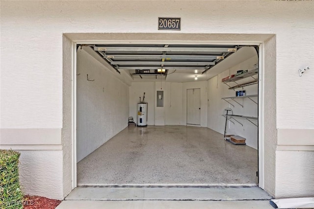 20657 Country Barn Dr, Estero, FL 33928 - garage featuring electric panel and water heater