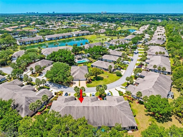 20657 Country Barn Dr, Estero, FL 33928 - aerial view with a water view and a residential view