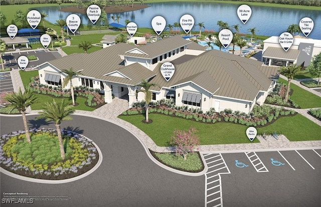 7060 Del Webb Oak Creek Blvd, North Fort Myers, FL 33917 - bird's eye view of a large body of water
