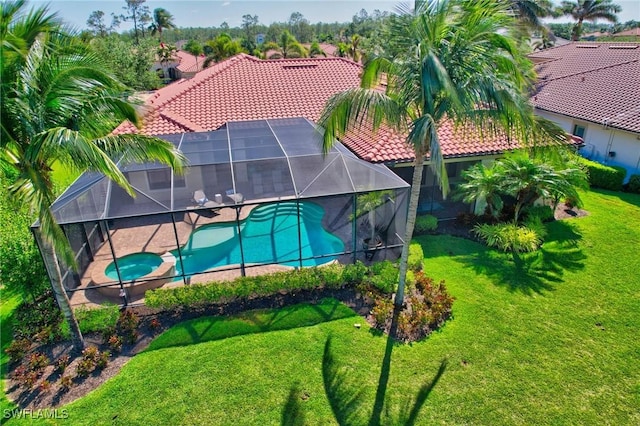 14501 Marsala Way, Naples, FL 34109 - view from above of property featuring a pool