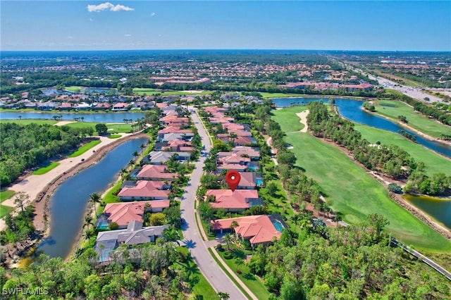 14501 Marsala Way, Naples, FL 34109 - aerial view of property's location featuring nearby suburban area and a golf club