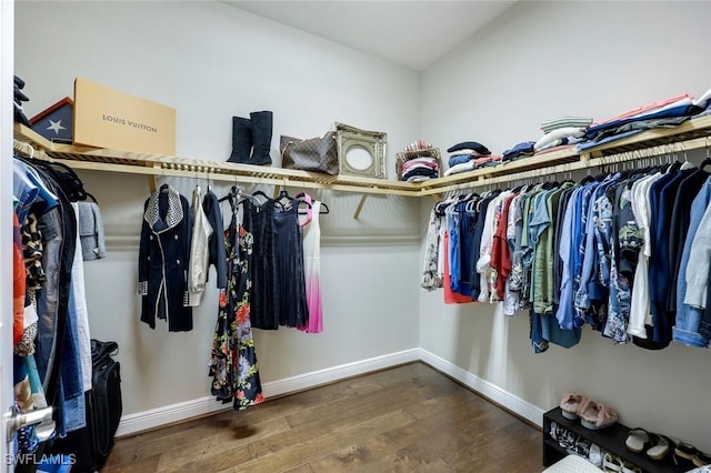 14501 Marsala Way, Naples, FL 34109 - walk in closet featuring wood finished floors