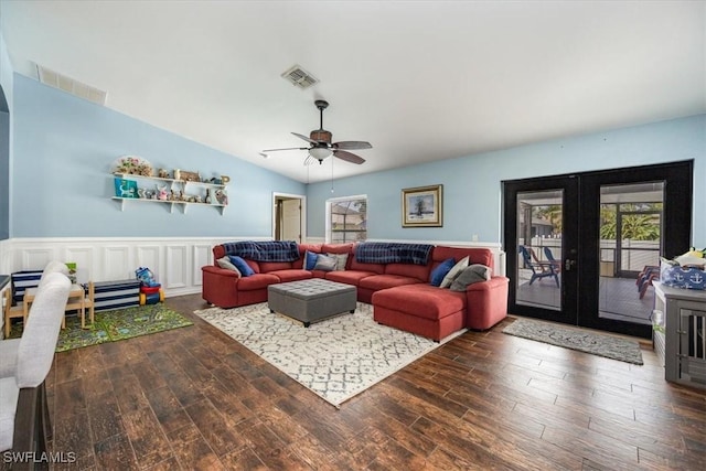 3322 SW 29th Ave, Cape Coral, FL 33914 - living area featuring plenty of natural light, visible vents, and wood finished floors