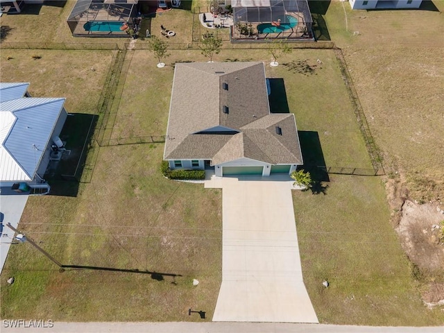 2112 NE 4th Place, Cape Coral, FL 33909 - aerial view of property and surrounding area featuring a pool area