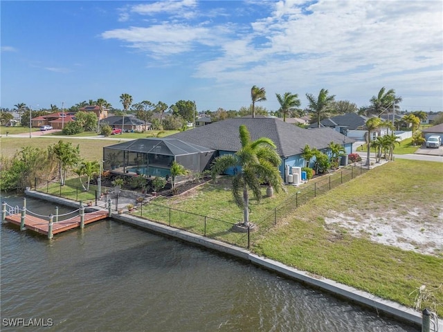 26 NW 29th Pl, Cape Coral, FL 33993 - exterior space with a water view and a residential view