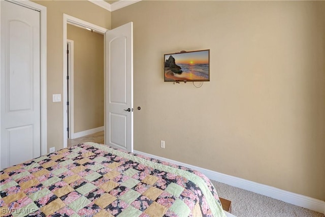 144 SW 54th Ter, Cape Coral, FL 33914 - bedroom with crown molding, carpet flooring, and baseboards