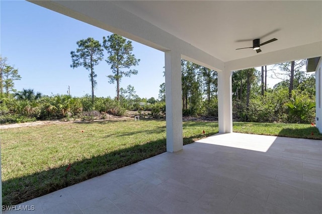 3314 43rd St W, Lehigh Acres, FL 33971 - view of patio featuring a ceiling fan
