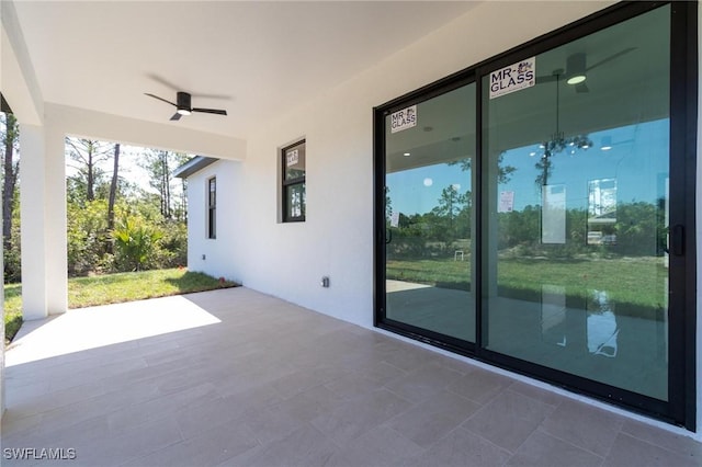 3314 43rd St W, Lehigh Acres, FL 33971 - view of patio / terrace featuring a ceiling fan