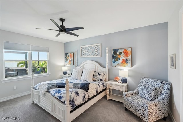 847 Stonewater Lake Ter, Cape Coral, FL 33993 - carpeted bedroom featuring baseboards and ceiling fan