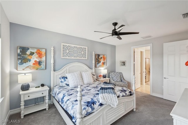 847 Stonewater Lake Ter, Cape Coral, FL 33993 - bedroom with carpet, baseboards, and a ceiling fan