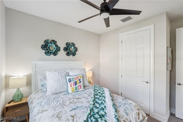 847 Stonewater Lake Ter, Cape Coral, FL 33993 - bedroom with baseboards and a ceiling fan