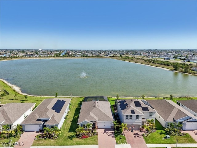 847 Stonewater Lake Ter, Cape Coral, FL 33993 - aerial perspective of suburban area with a large body of water