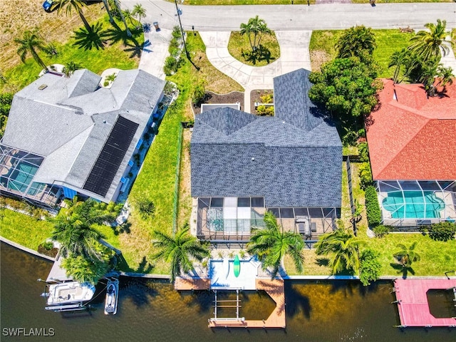 205 SW 42nd Ter, Cape Coral, FL 33914 - aerial view of a pool and a large body of water