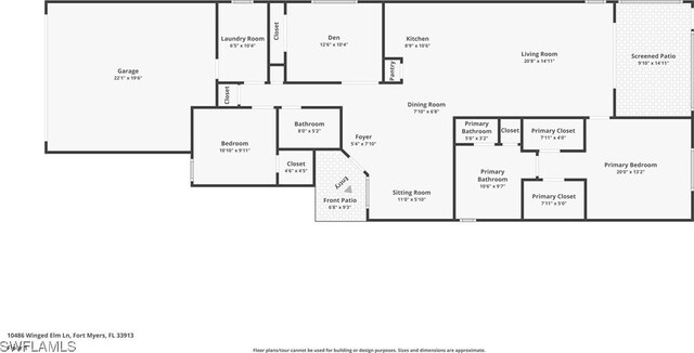 10486 Winged Elm Ln, Fort Myers, FL 33913 - view of home floor plan