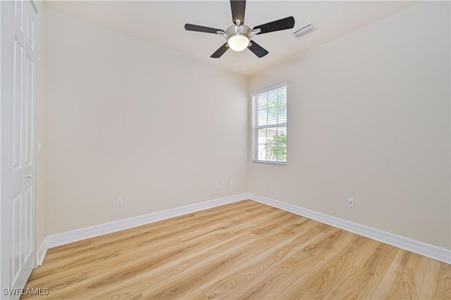 10486 Winged Elm Ln, Fort Myers, FL 33913 - spare room featuring light wood finished floors and ceiling fan