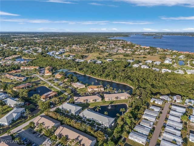 15030 Arbor Lakes Dr W Unit 201, North Fort Myers, FL 33917 - aerial view with a residential view and a water view