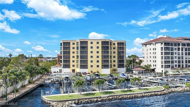 view of property featuring a water view