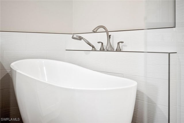 room details with a freestanding tub