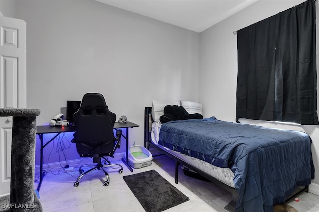 bedroom with a desk