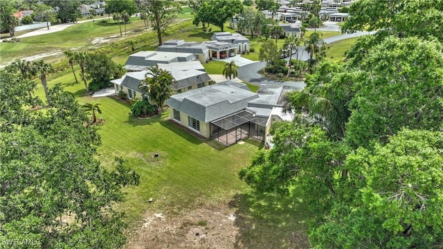 aerial view featuring a residential view