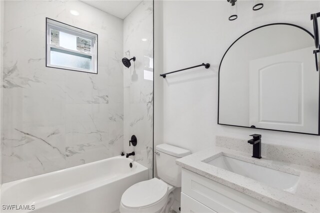 8 Cleat Ct, Placida, FL 33946 - full bathroom featuring vanity, toilet, and shower / washtub combination