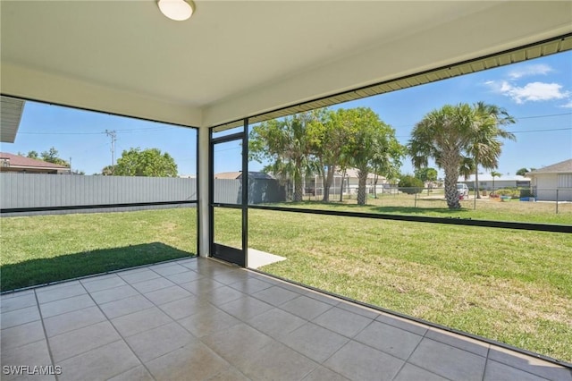2203 SE Santa Barbara Pl, Cape Coral, FL 33990 - unfurnished sunroom featuring a healthy amount of sunlight