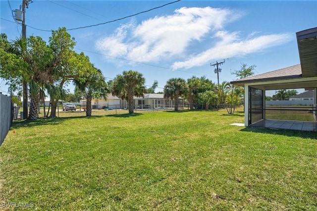 2203 SE Santa Barbara Pl, Cape Coral, FL 33990 - view of yard with fence