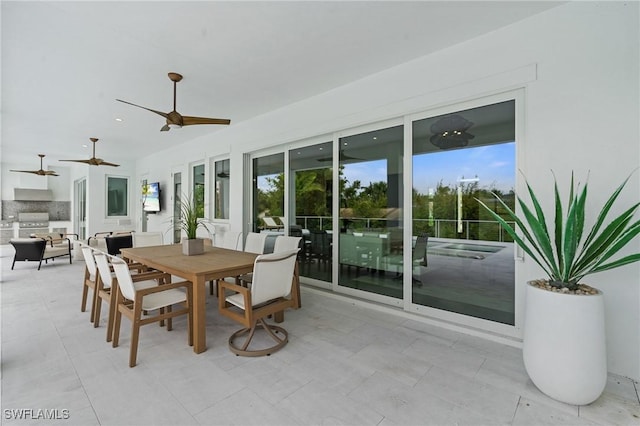 view of sunroom