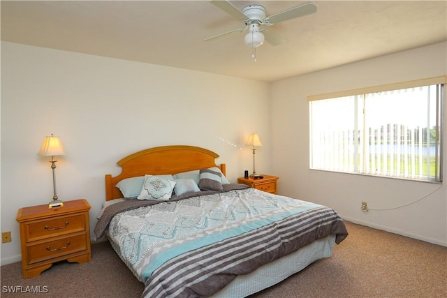 4030 Northlight Dr, Naples, FL 34112 - bedroom with carpet, a ceiling fan, and baseboards
