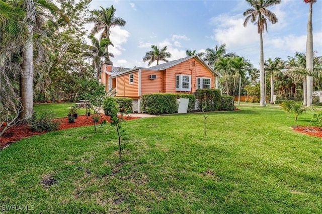 exterior space featuring a lawn